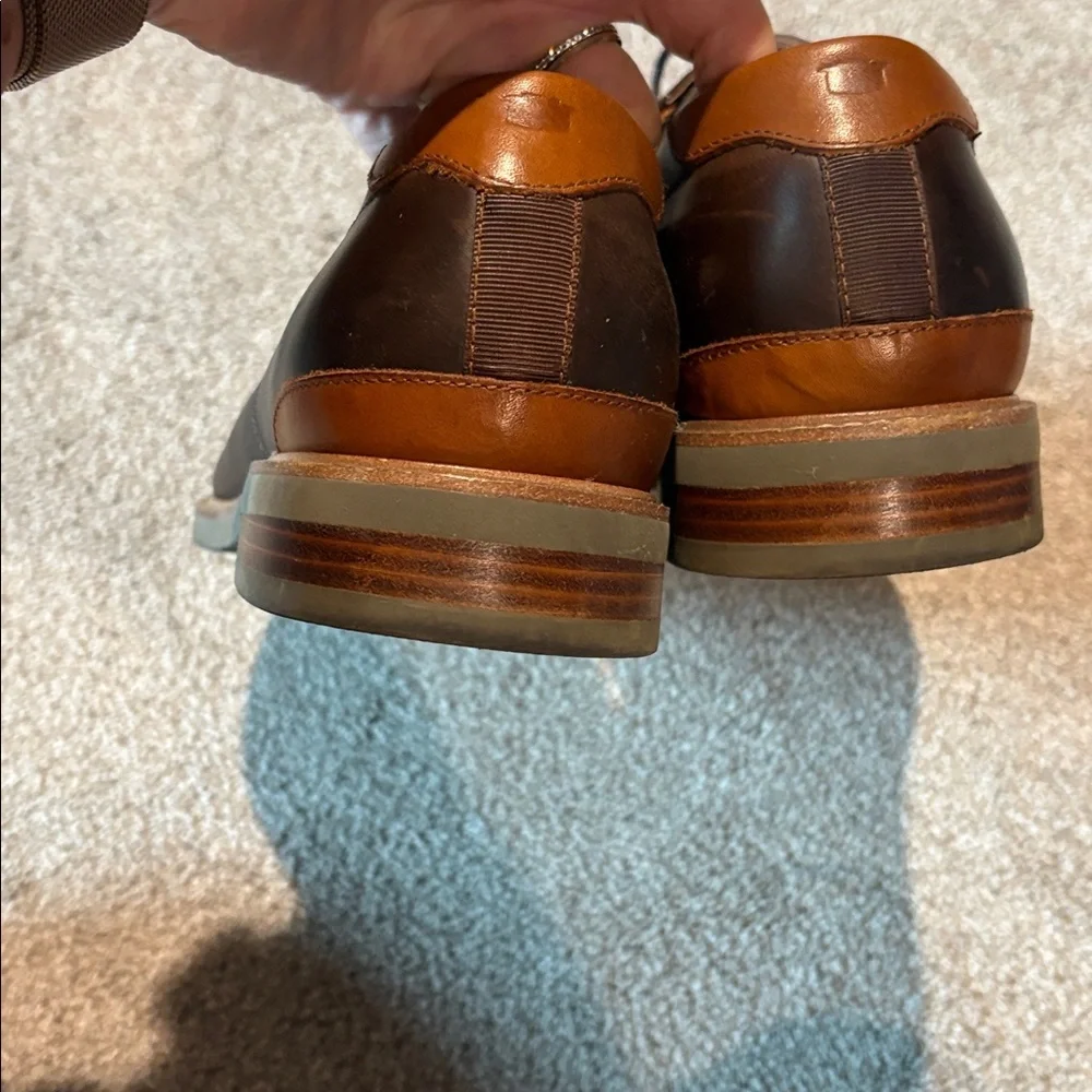NWOT Florsheim men’s round toe Oxford wood and rubber sole genuine leather 13
